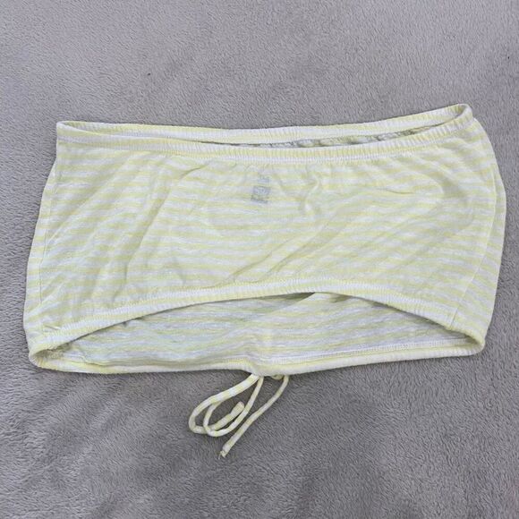 Pacsun Yellow Striped Tube Top Xs - Picture 5 of 7